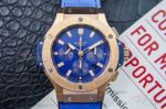 H6 Swiss Hublot Big Bang 7750 Chronograph Blue Dial Rose Gold Case 44 MM Automatic Watch